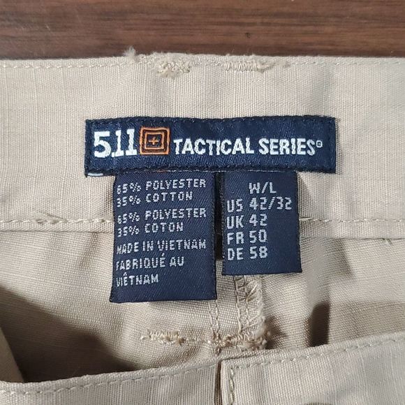 NEW NWT 5.11 Taclite Pro Ripstop Tactical Pants TDU Khaki‎ 42x32 - Picture 8 of 11
